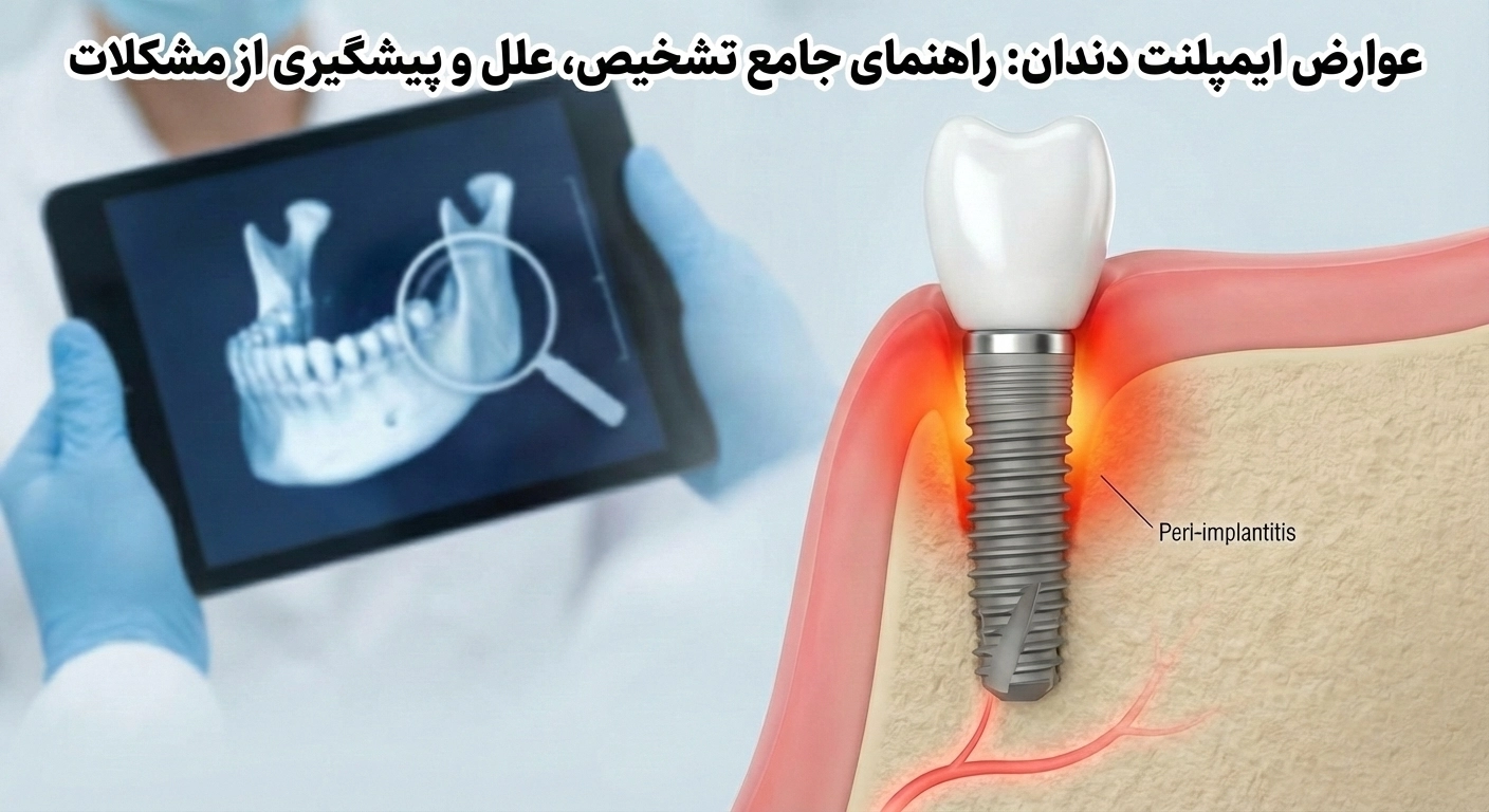کلینیک دندانپزشکی تی دنتا|دکتر علیرضا تسلیمی و دکتر حدیث یگانه فرد 46 عوارض ایمپلنت دندان راهنمای جامع تشخیص، علل و پیشگیری از مشکلات| کلینیک دندانپزشکی تی دنتا